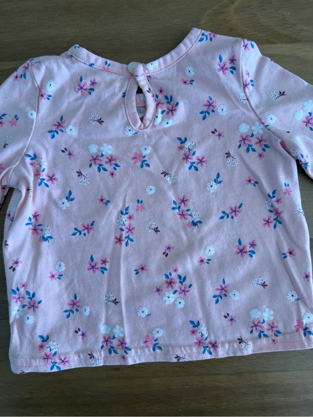 Pink Corduroy Button-Front Pinafore Dress with Floral Long-Sleeve Top 12/18M - Picture 9 of 10